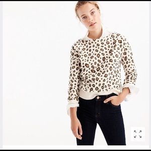 NWT JCrew Leopard Sweatshirt